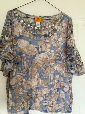 Ruby RED bell sleeve shirt